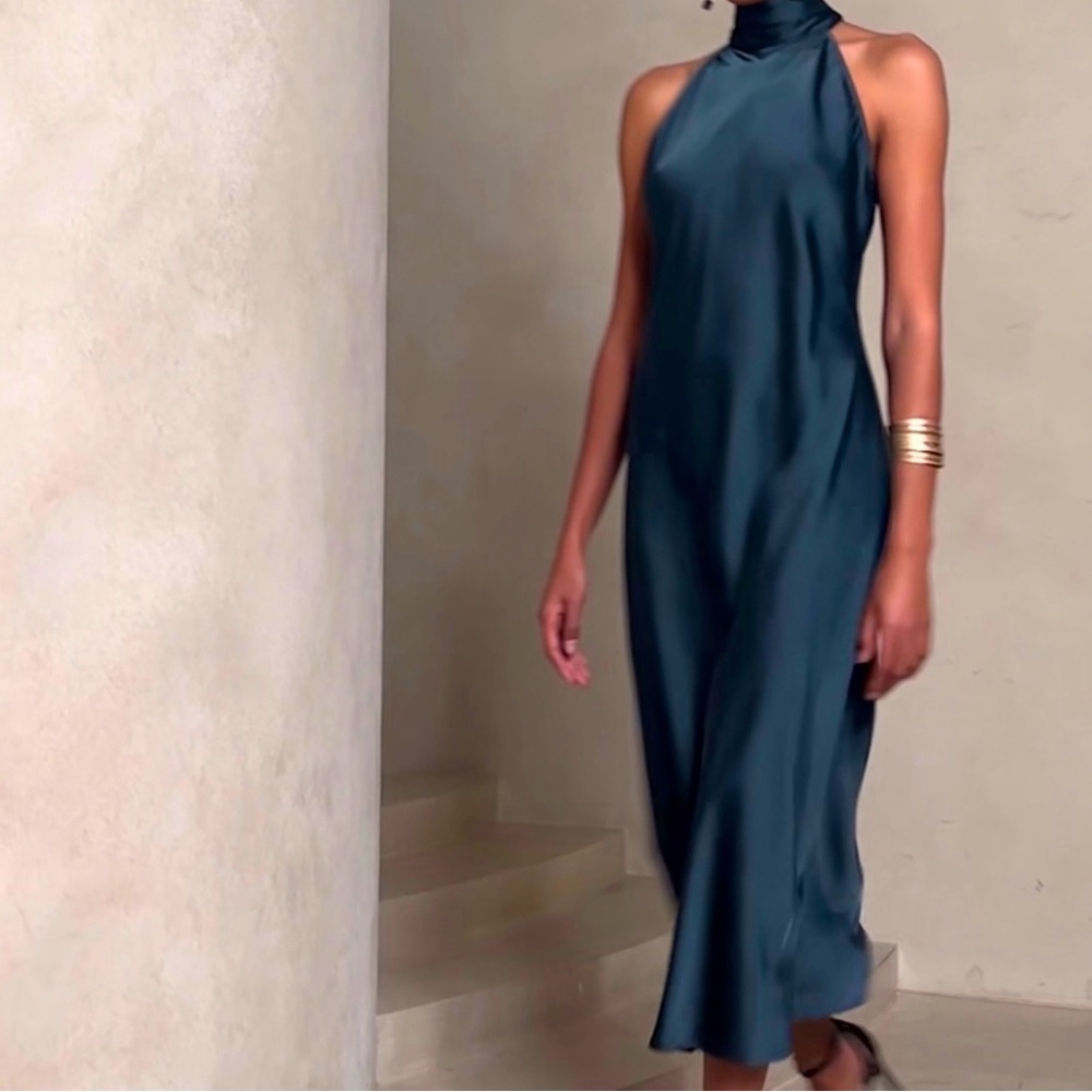 Banana Republic | Satin Halter Dress